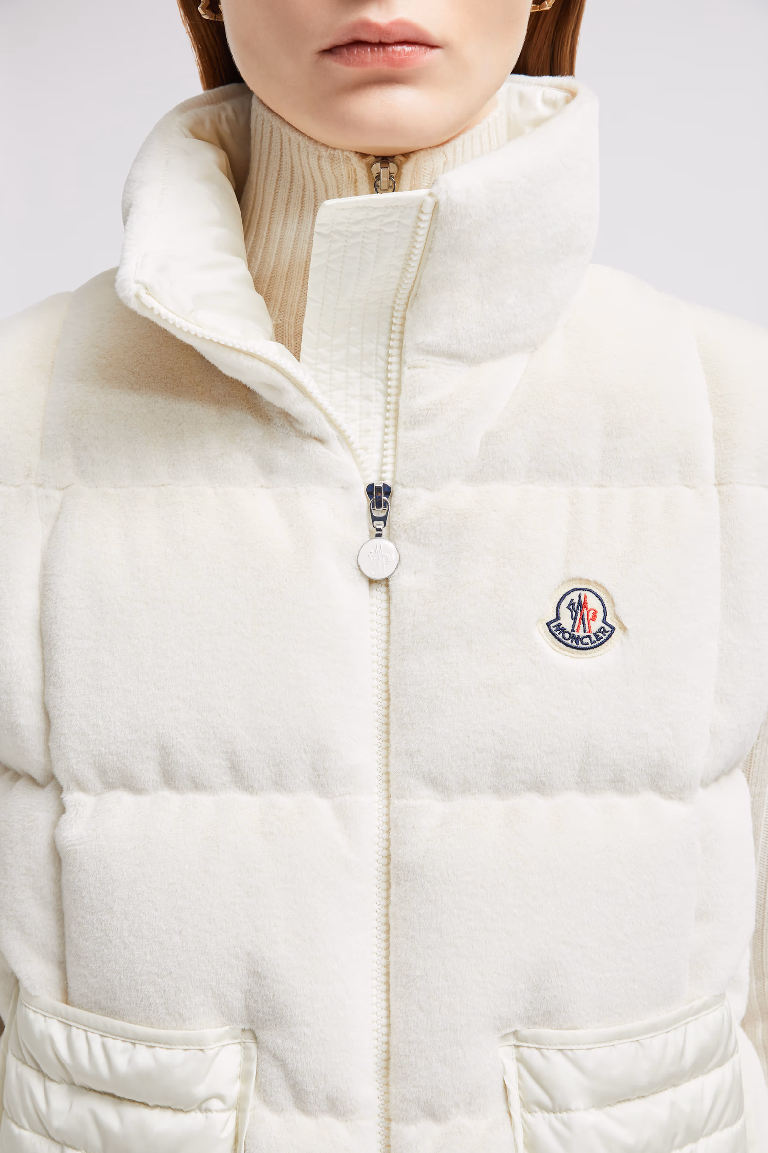 Arques Teddy Down Vest Women Off White Moncler 6